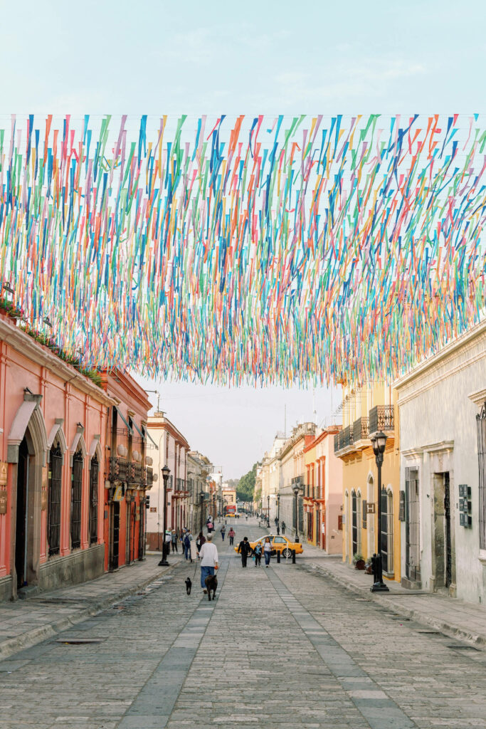 Colorful Oaxaca Festival Wallpaper: Vibrant Streets & Historic Charm