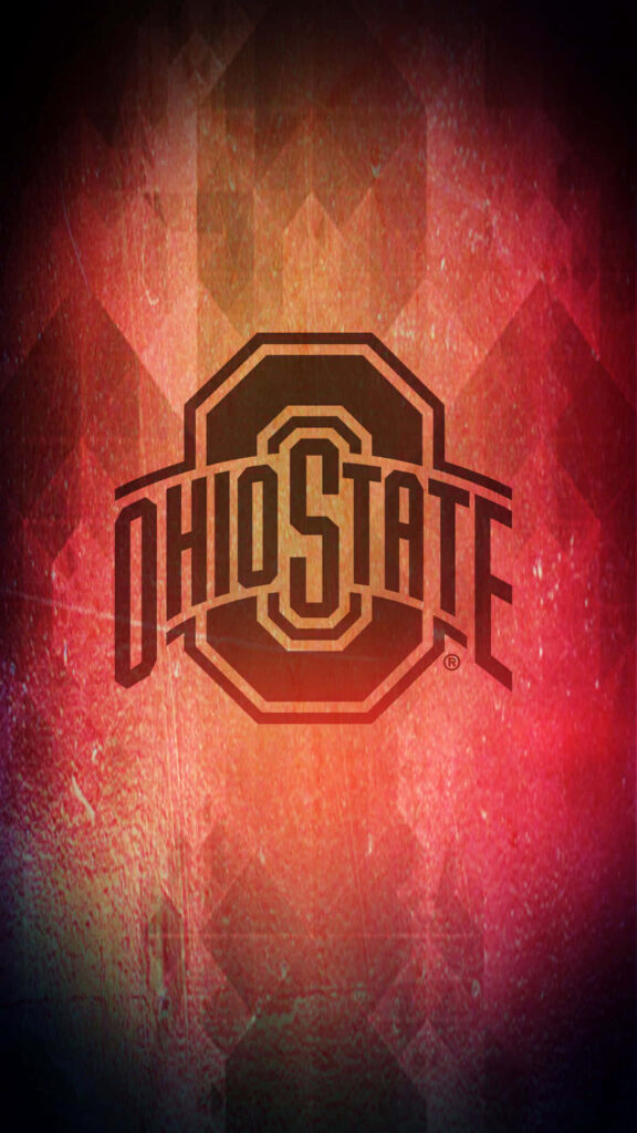 Ohio State Logo Wallpaper: Dynamic Red & Black iPhone Screensaver