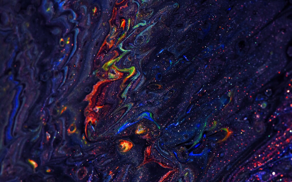 Fluid Abstractions: Vibrant Oil Paint Patterns in 4K Wallpaper