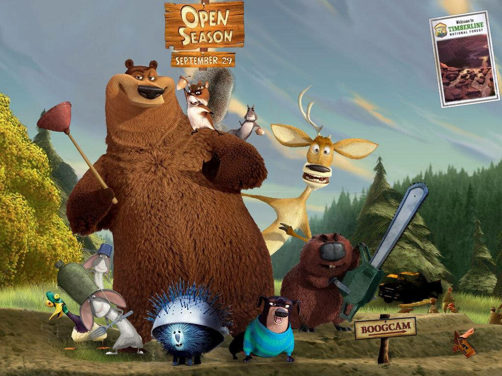 Open Season Animated Wallpaper: Colorful Forest Animals Adventure