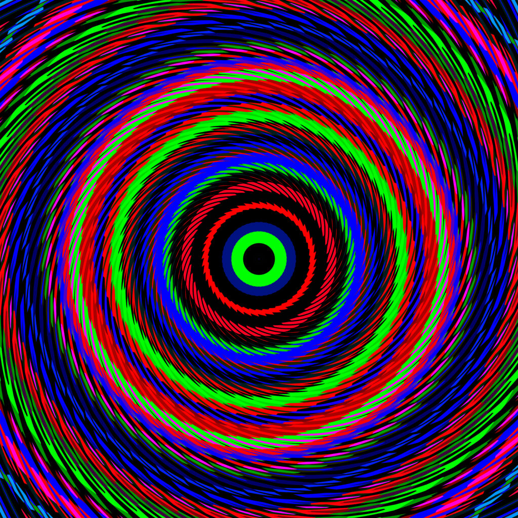 Vibrant Optical Illusion Wallpaper: Colorful Abstract Circles Background