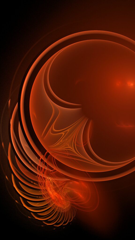 Vibrant Orange Abstract Vortex Wallpaper - Intricate Depth Design