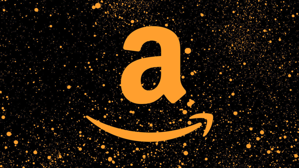Amazon Prime in Orange: A Vibrant Splash of Color Amidst Dark Background Wallpaper