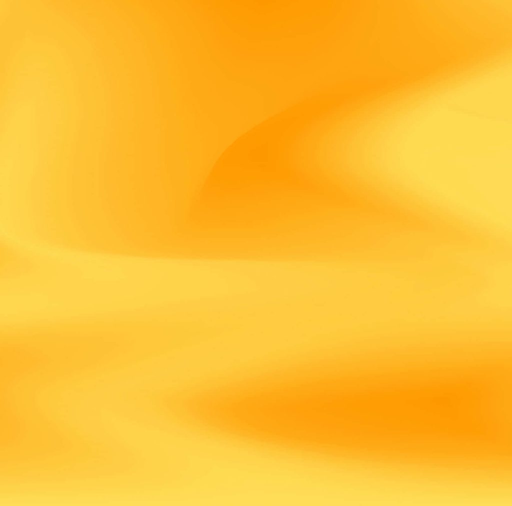 Vibrant orange gradient abstract wallpaper with smooth fluid waves in warm yellow amber hues