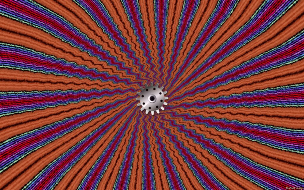Mesmerizing Optical Illusion Wallpaper - Orange & Pink Twist