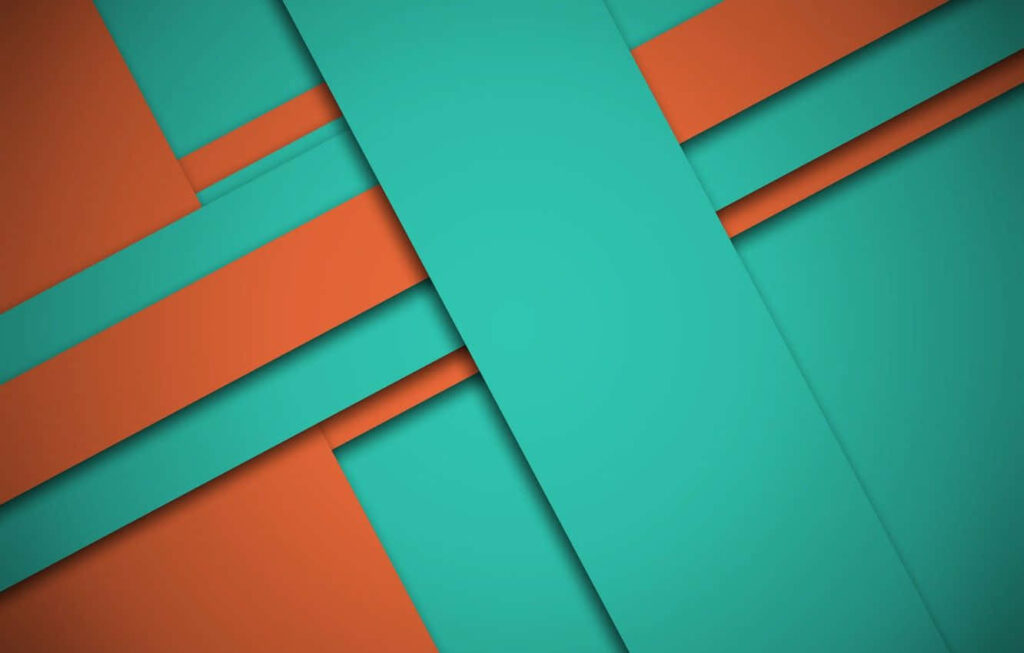 Vibrant Orange and Teal Abstract Wallpaper Design - Modern Background