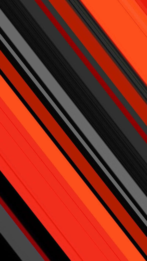 Vibrant Orange & Black Diagonal Abstract Stripes Wallpaper Design