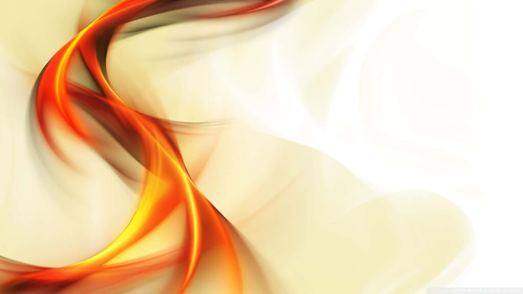Vibrant Abstract Wallpaper: Swirling Orange & Red Against Soft Background