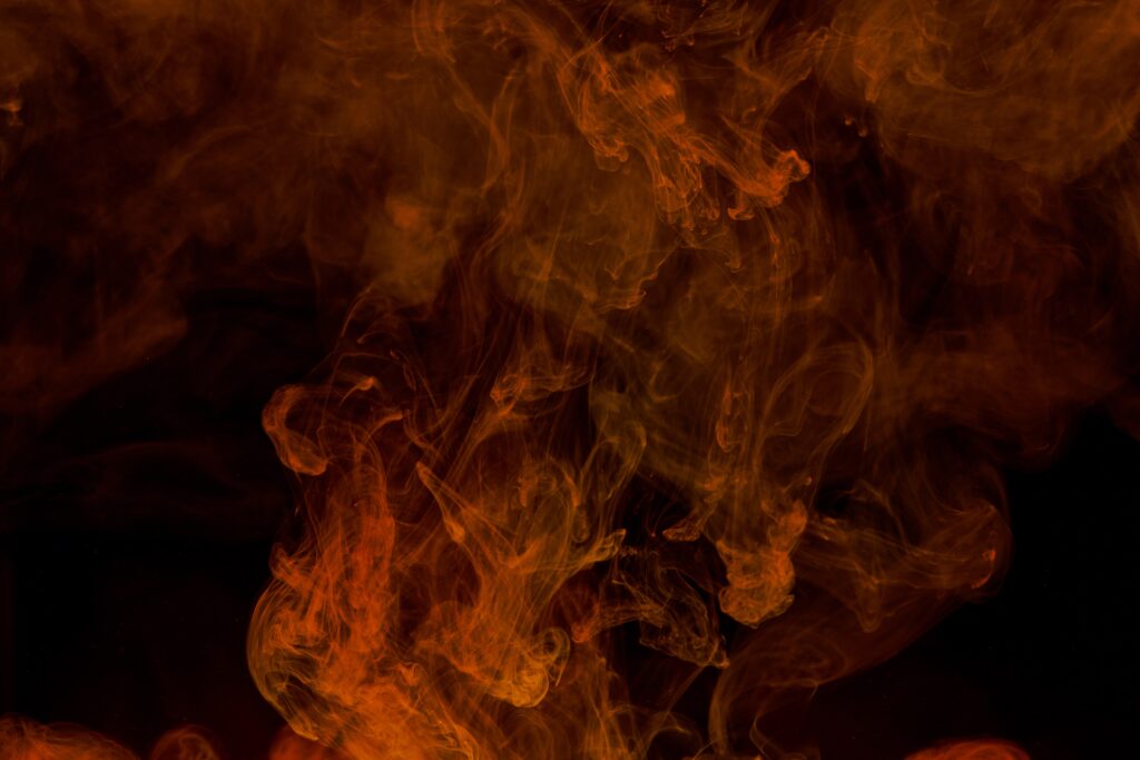 Vibrant Orange & Red Liquid Ink Wallpaper Background | Ethereal Design