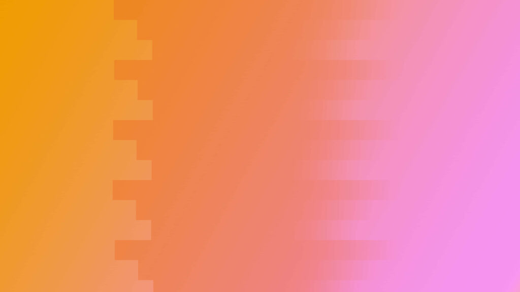 Vibrant Orange to Pink Gradient Wallpaper with Modern Geometric Pattern
