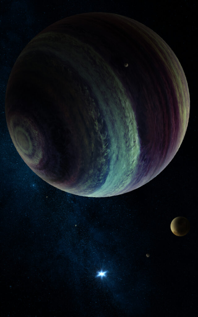 Vibrant Outer Space Wallpaper: Colorful Planet & Sparkling Galaxy