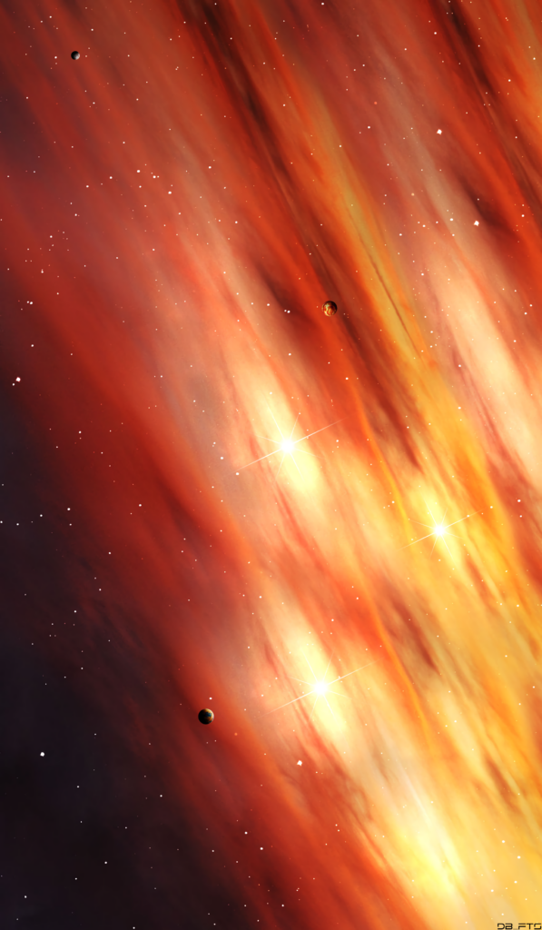 Stunning Cosmic Wallpaper: Shining Stars & Planets in Vibrant Colors