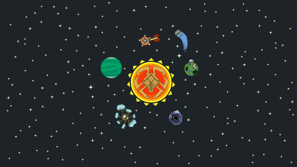 Vibrant Outer Wilds Wallpaper: Explore Celestial Wonders