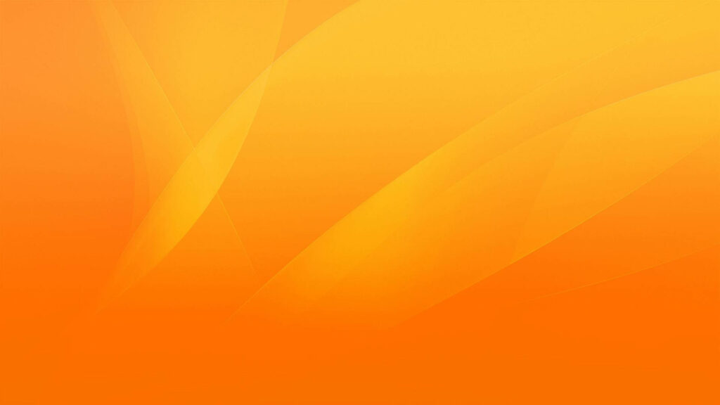 Vibrant orange abstract wallpaper with smooth curved lines and minimalist modern design background