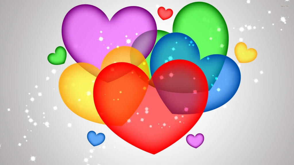 Colorful Heart Wallpaper: Vibrant Love & Happiness Background