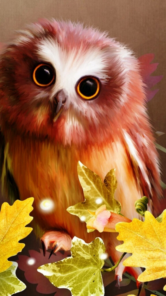 Vibrant Owl Wallpaper: Lively Background for Android 11 Devices