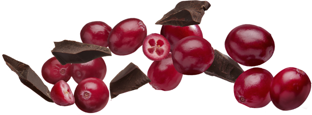 Vibrant Cranberries & Chocolate PNG Wallpaper: Sweet Meets Tart