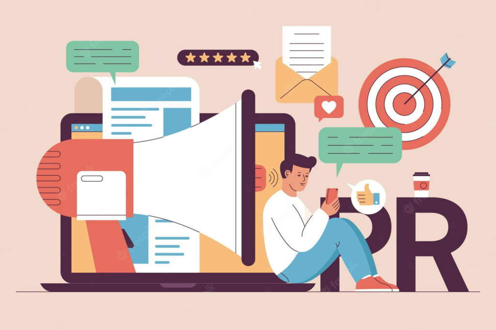 Vibrant PR Wallpaper: Digital Marketing & Media Interaction Themes