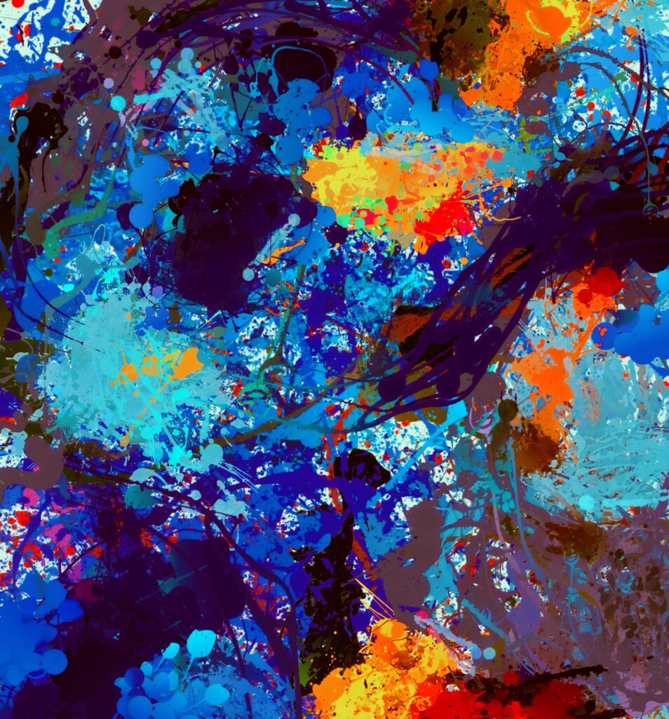 Vibrant Paint Stains Wallpaper: Colorful Art for Dynamic Spaces
