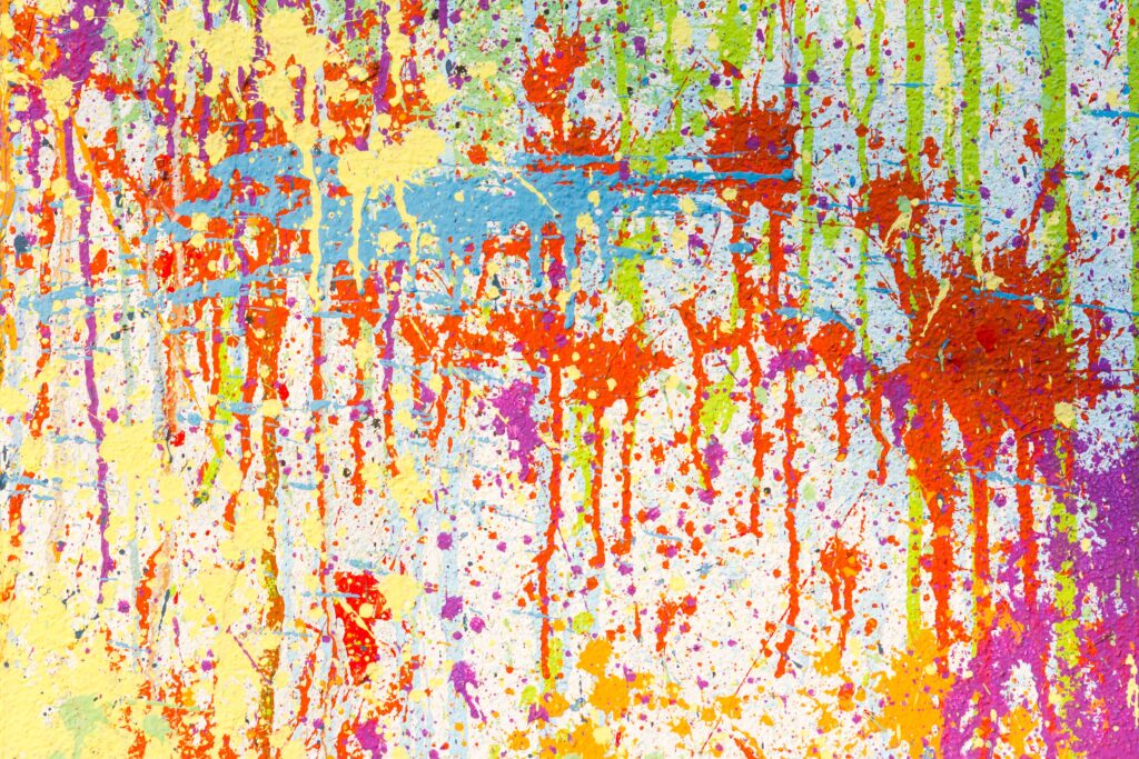 Vibrant Artistic Wallpaper with Painted Stains Texture Background