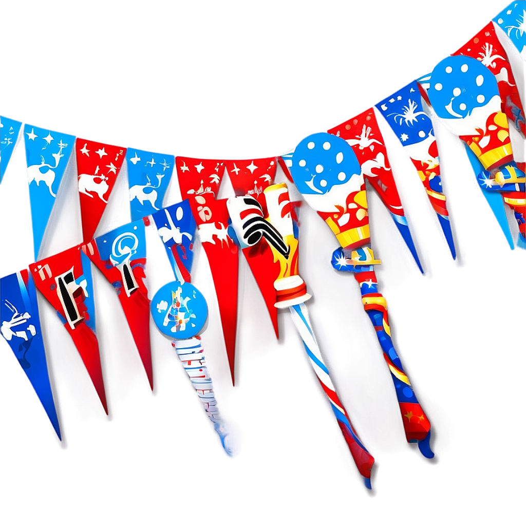 Vibrant Party Wallpaper with Colorful Banners & Festive Designs