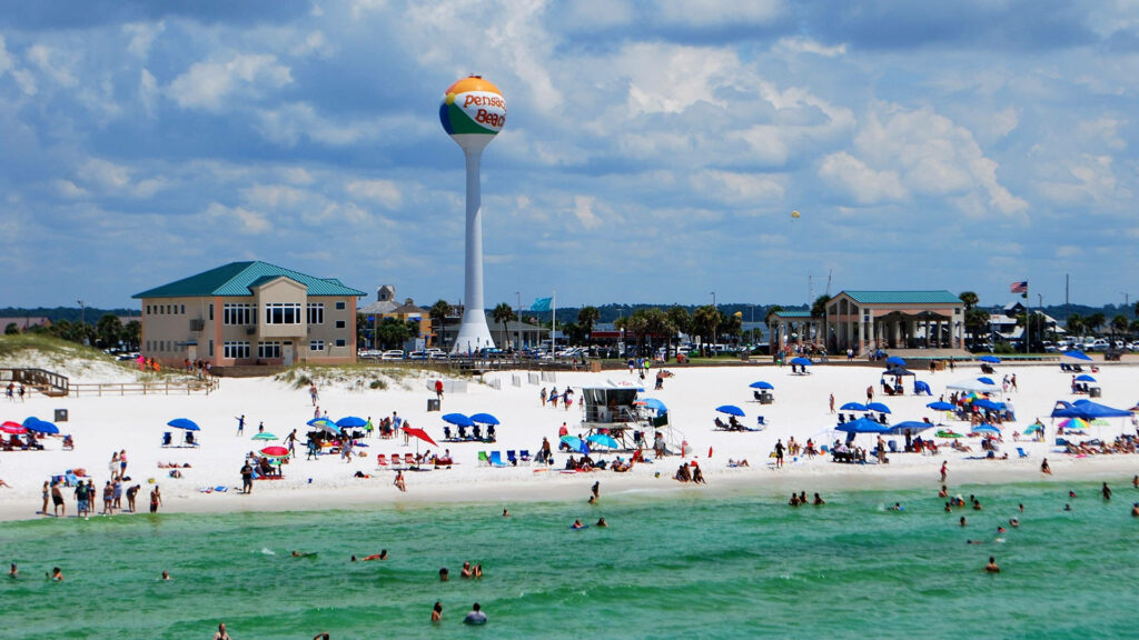 Vibrant Pensacola Beach Wallpaper: Turquoise Waves & Iconic Tower