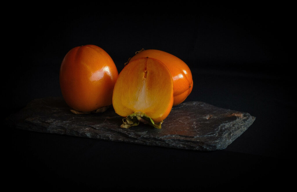 Vibrant Persimmon Wallpaper: Stunning Slate Surface Design
