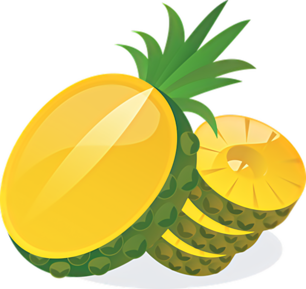 Vibrant Sliced Pineapple Vector Illustration Wallpaper Background
