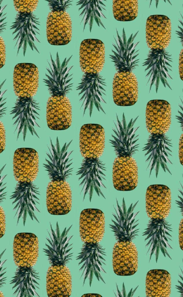 Vibrant Pineapple Collage Wallpaper - Fresh Healthy Food Background