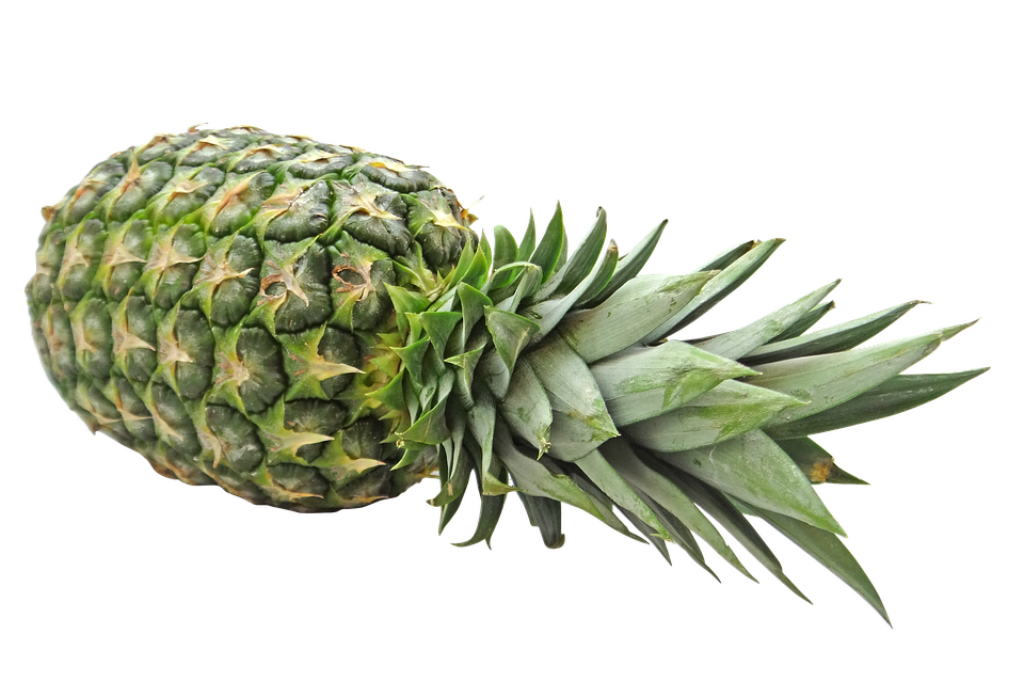 Vibrant Pineapple with Green Leaves - Fresh Wallpaper Background