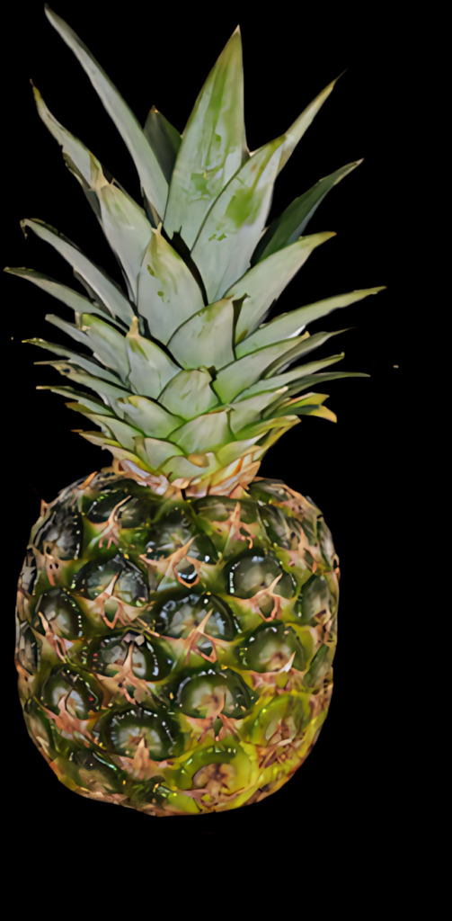 Vibrant Pineapple Wallpaper: Fresh Texture on Black Background