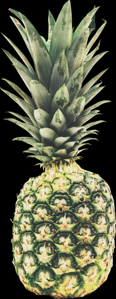Pineapple Wallpaper: Vibrant Fresh Fruit on Black Background