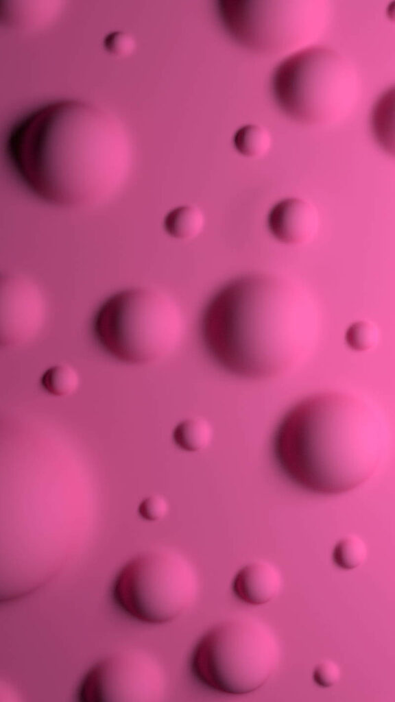 Vibrant Pink 3D Sphere Wallpaper for a Playful iPhone Background