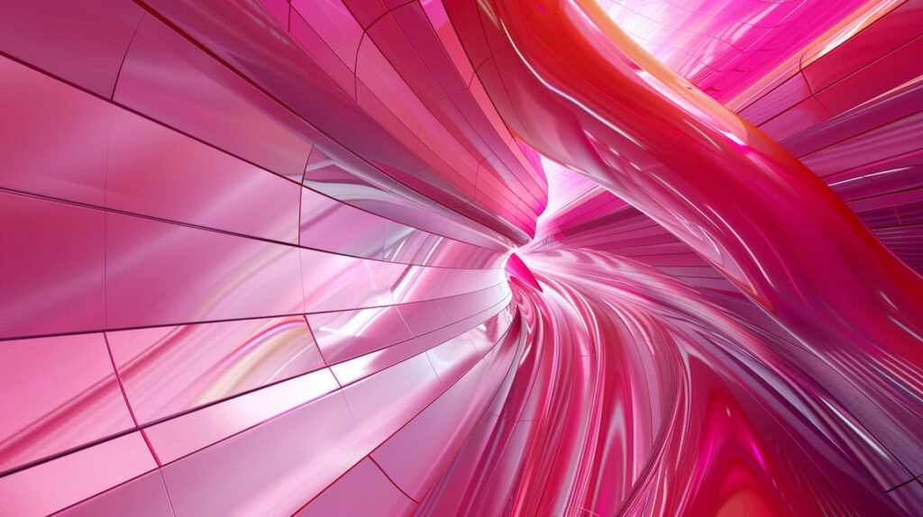 Vibrant Pink Abstract Tunnel Wallpaper - Immersive 3D Background