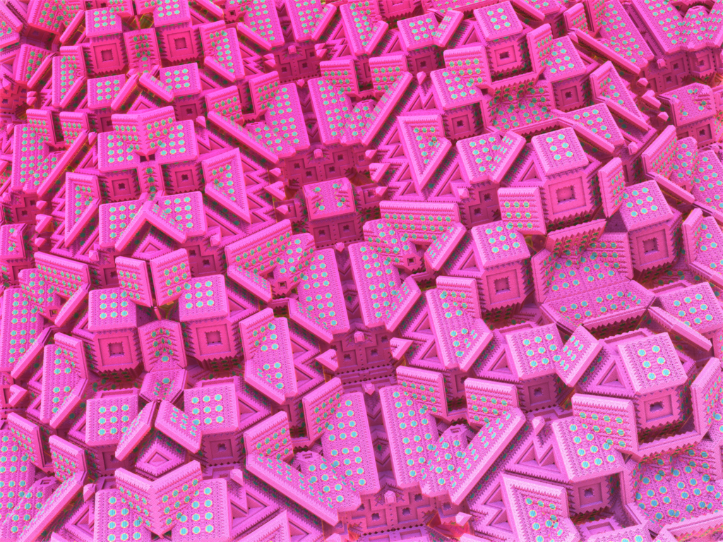 Vibrant Pink Abstract Wallpaper - 2048x1536 Intricate Patterns