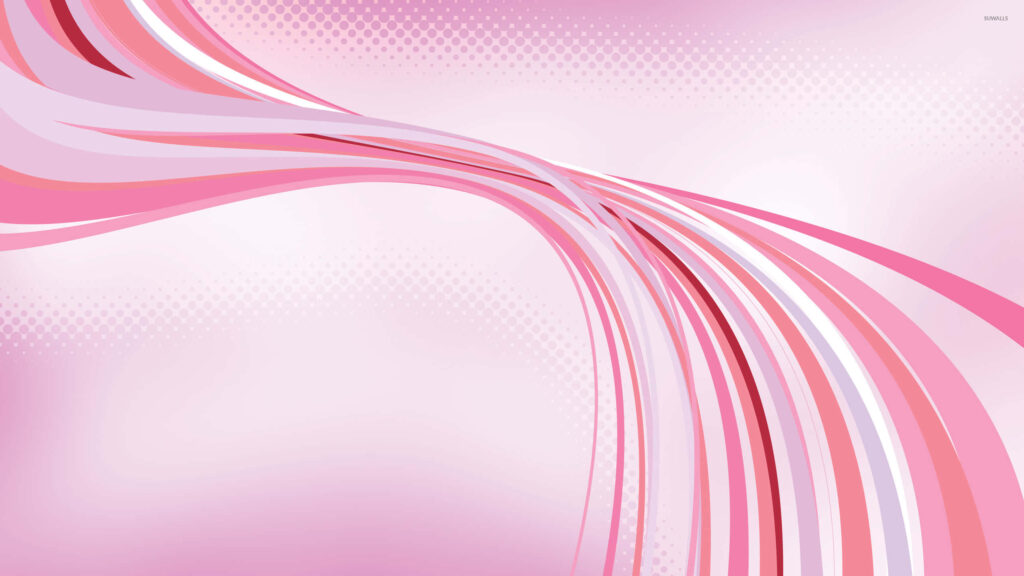 Vibrant Abstract Pink Background with Curving Lines Design Wallpaper