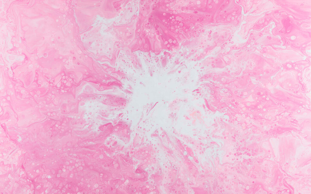 Vibrant Pink Abstract Wallpaper with Swirls and White Speckles