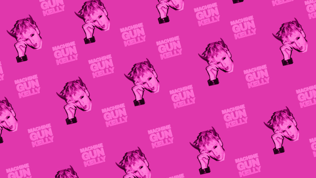 Vibrant Pink Wallpaper: Machine Gun Kelly Portraits & Edgy Design