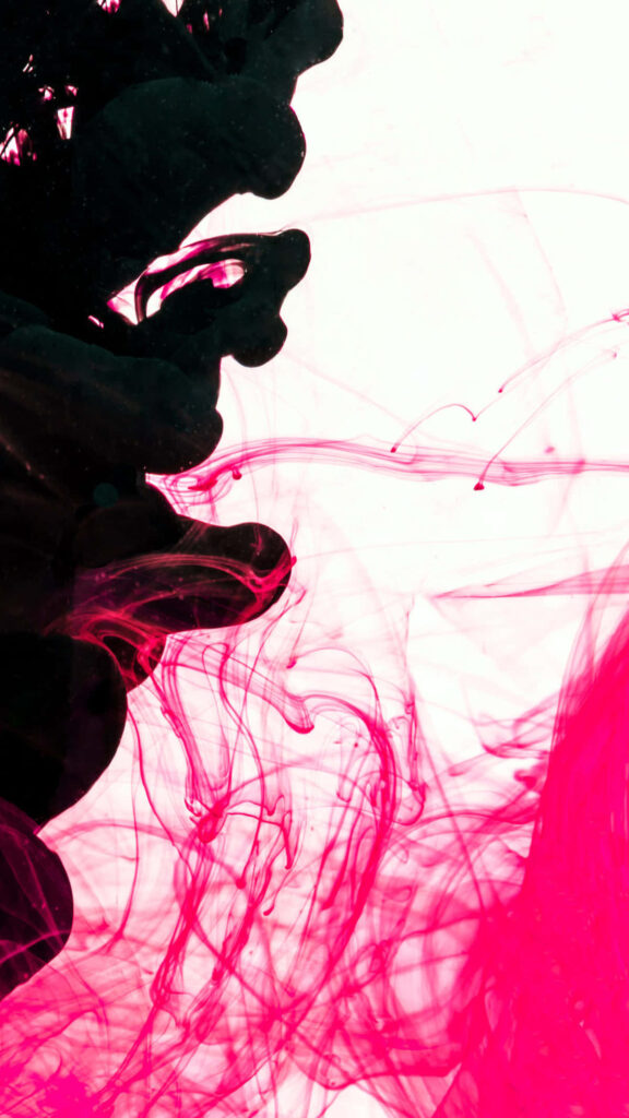 Dynamic 3D Wallpaper: Vibrant Pink & Black Abstract Background