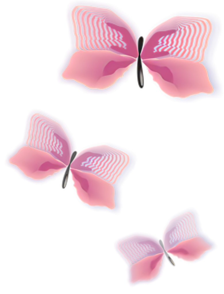 Vibrant Pink Butterfly Abstract Wallpaper on Bold Black Background
