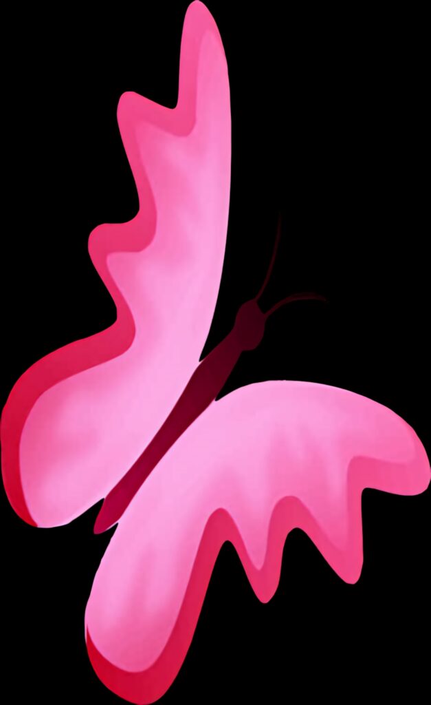 Vibrant Pink Butterfly Wallpaper: Bold, Smooth Gradient Design