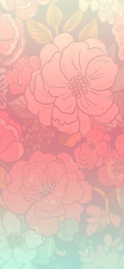 Vibrant Pink and Coral Flower Wallpaper - Cheerful Background Design