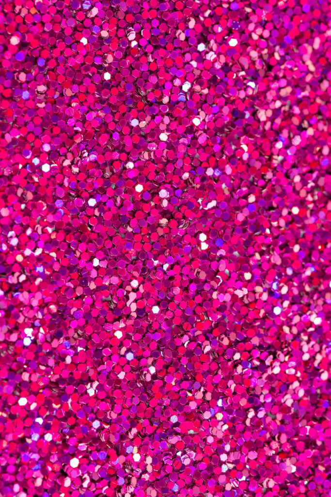 Vibrant Pink Glitter Wallpaper: Dazzling Hexagonal Sparkle Close-Up