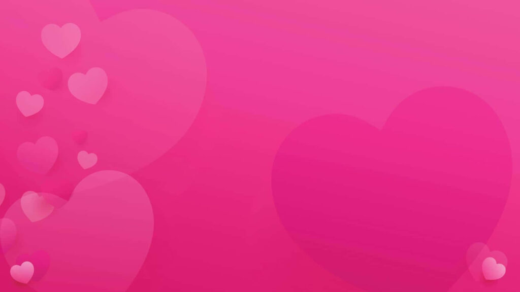 Soft Pink Gradient Wallpaper with Floating Hearts - Romantic Background