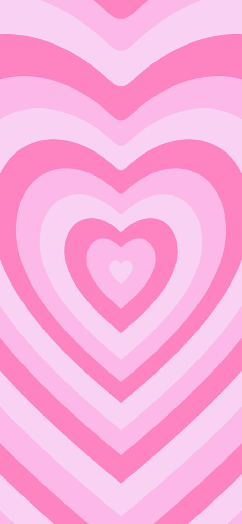 Romantic Pink Heart Patterns Wallpaper | Aesthetic Background Design