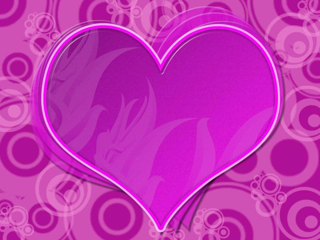 Vibrant Pink Heart Wallpaper: Love & Affection Design Background