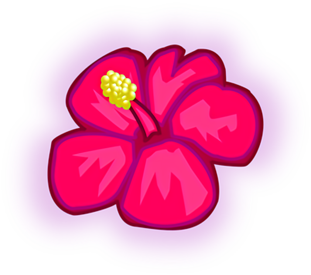 Vibrant Animated Hibiscus Wallpaper: Pink Flower on Purple Background