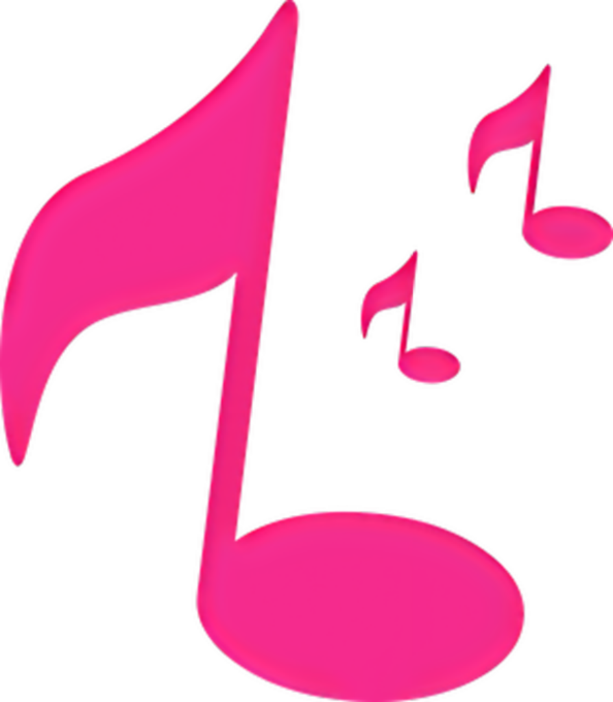 Vibrant Pink Musical Notes Wallpaper Background for Creative Designs