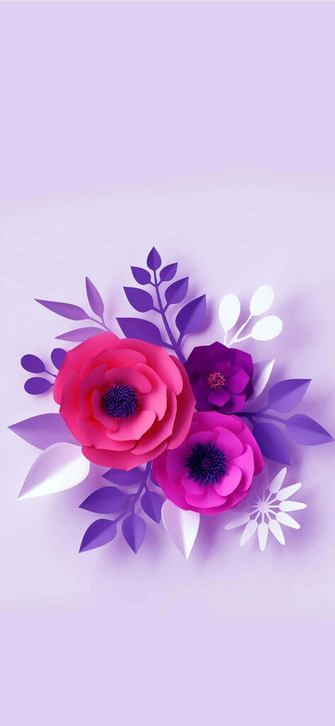 Vibrant Pink & Purple Floral Wallpaper for iPhone Display