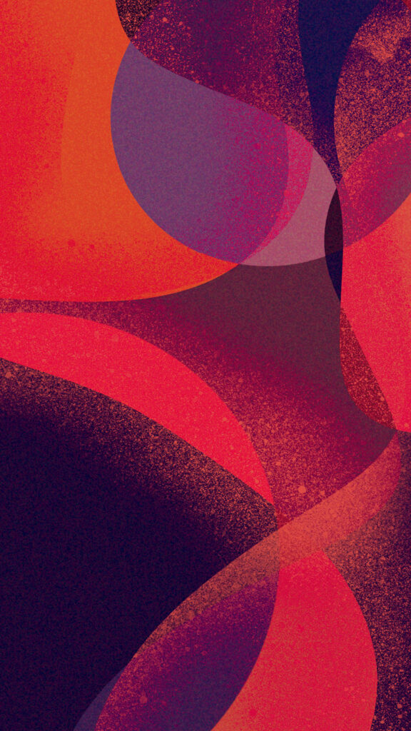 Vibrant Abstract Wallpaper: Pink & Red Circles with Textured Gradient